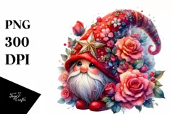 Valentines Gnome with Detailed Hat, Transparent PNG Product Image 1