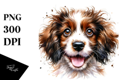 Cute Watercolor Brittany Puppy PNG Product Image 1