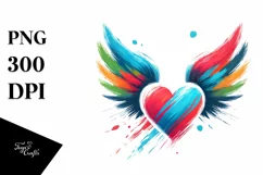 Simple Paintbrush Style Heart, High-Res PNG Product Image 1