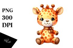 Colorful Baby Giraffe | Sublimation | Clipart Product Image 1