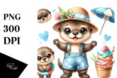 Excited Baby Macaw by the Beach | Clipart Product Image 1