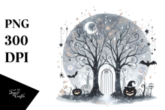 WARLOCK Retro Halloween PNG Product Image 1