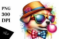 Colorful Puppy Portrait | Sublimation | Clipart Product Image 3