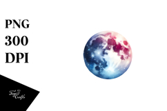 Vibrant Wimsical Moon Foliage Stars | Sublimation | Clipart Product Image 1