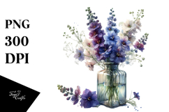 Abstract Bottle Delphinium Clipart Product Image 1