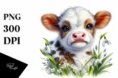 Cute Baby Highland Cow | Clipart Product Image 1
