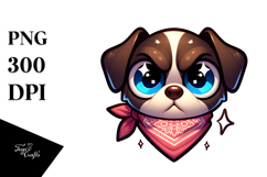 Cute Dog with Sparkling Eyes PNG Product Image 1