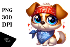 Cute Dog with Sophisticated Look PNG Product Image 1