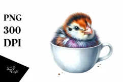 Vibrant Baby Guineafowl | Clipart Product Image 3