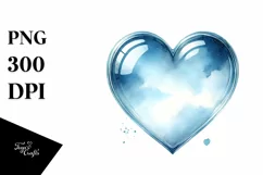 Heart with Diamond Like Material, PNG Product Image 1