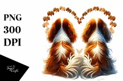 Digital Painting of Cavalier King Charles Spaniel Holding Product Image 1