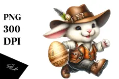 Bunny with Leather Shat and Sunglasses PNG Product Image 1