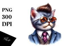 Posing Cat with Expressive Face, PNG Product Image 1