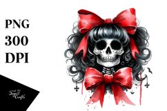 Creepy Witch with Coquette Bow, PNG Product Image 3