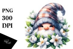 Gnome with Jasmine PNG Product Image 1