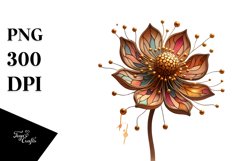 Abstract Wooden Anemone | Sublimation | Clipart Product Image 1