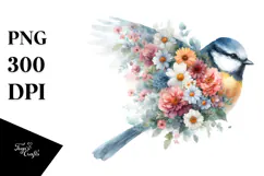 Bird made of Flowers, Transparent PNG Product Image 1