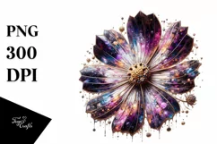 Detailed Shiny Cosmos | Sublimation | Clipart Product Image 3