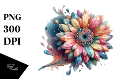 Gerbera Made of Diamonds, PNG Product Image 1