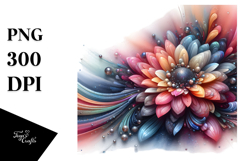 Gerbera Made of Diamonds, PNG Product Image 1