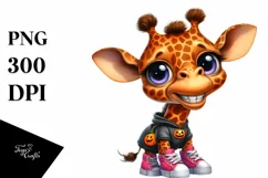 Expressive Baby Giraffe in Halloween Costume with Large Product Image 3