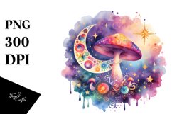 colorfull Magical Celestial Watercolor Clipart Product Image 3