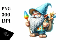 Beach Gnome Digital Painting | Sublimation | Clipart Product Image 3