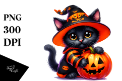 Vibrant Baby Black Cat Halloween Product Image 1
