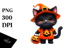 Vibrant Baby Black Cat Halloween Product Image 1