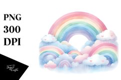 Colorful Pastel Rainbow &amp; Clouds Product Image 1
