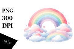 Colorful Pastel Rainbow &amp; Clouds Product Image 1