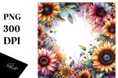 Colorful Horizontal Frame Sunflower Product Image 1