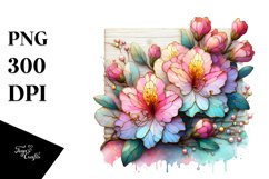 Pastel Rhododendron Stained Clipart Product Image 1