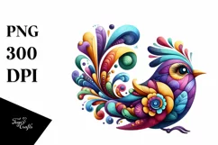 Colorful Vibrant Bird | Sublimation Clipart Product Image 3