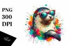 Quirky Colorful Sunglasses Art | Sublimation | Clipart Product Image 1