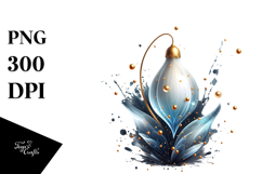 Abstract Glossy Snowdrop, PNG Product Image 1