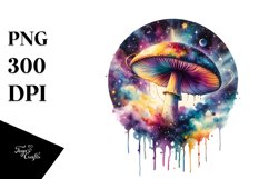 Magical Celestial Mushroom | Sublimation | Clipart Product Image 1