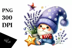 Cute Baby Gnome with Party Hat PNG Product Image 1