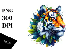 Vibrant Watercolor Tiger, 20 oz Tumbler Product Image 1