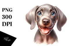 Cute Baby Weimaraner PNG Product Image 1