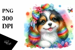Cute Dog, Watercolor PNG Product Image 3
