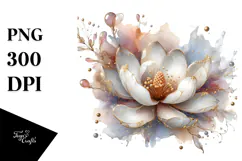 Magnolia with Golden Insertions, High-Res PNG Product Image 1
