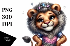 Cute Detailed Lion Smiling | Sublimation Clipart Product Image 3