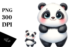 Cute Panda with Big Eyes Clipart Product Image 1
