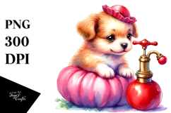 Vibrant Baby Dog Pumpin Drawing | Clipart Product Image 1