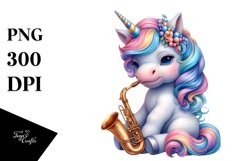 Colorful Baby Unicorn in Jazz Club Product Image 3