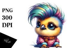Goofy Baby Bird with Sunglasses PNG Product Image 1