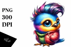 Goofy Baby Bird with Sunglasses PNG Product Image 1