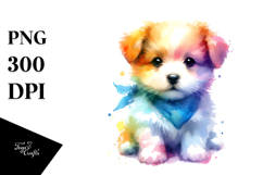 Cute Baby Dog in Exciting Style PNG Product Image 1