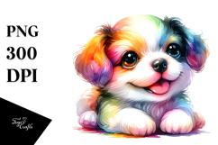 Cute Baby Dog in Exciting Style PNG Product Image 1